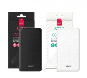 코끼리 보조배터리 U팩 10000mAh 블랙, 화이트