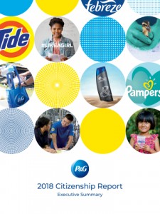 P & G는 2018 년 Citizenship Report를 발표했다. 이 보고서는 윤리 