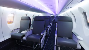 CRJ550 기종은 미국 항공사가 운항하는 50석 규모 항공기 가운데 레그룸 공간이 가장 