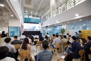 2019년 5월 센터에서 진행된 데모데이. 센터는 보육기업의 투자유치를 위한 데모데이를 연