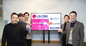 왼쪽부터 박범진 리코어 공동 창업자, 강지홍 로민 대표, 최우용 LOVO 대표, 이승건 L