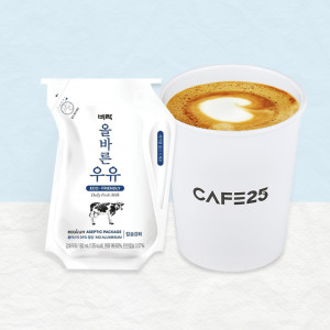 GS25의 전용 원두커피 브랜드 카페25가 출시하는 ‘진짜우유라떼’