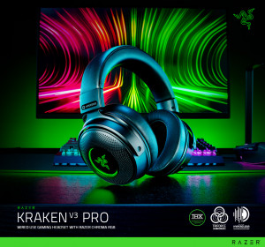 레이저(RAZER)가 무선 게이밍 헤드셋 Razer Kraken V3 Pro를 출시했다