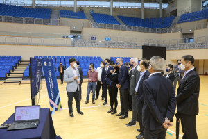 국제연맹 평가단이 농구 최종전이 개최될 예정인 청주대 석우문화체육관을 방문해 경기 시설 및