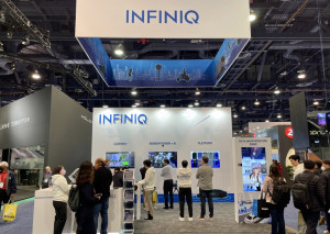 The INFINIQ booth at CES 2023