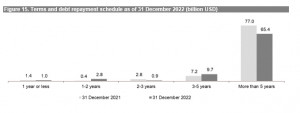 Terms and debt repayment schedule as of 31 December 2022 (billion USD) (Graphic: Business Wire)