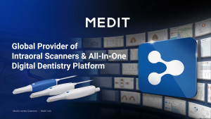메디트의 구강 스캐너 i-Seris와 Medit Link 소프트웨어