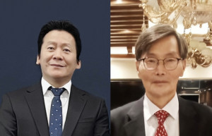 왼쪽부터 엄영식 아시아스타엔터테인먼트 회장, 박남근 헤럴드타임즈 대표
