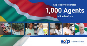 eXp Realty는 남아프리카공화국 에이전트 수가 1000명을 돌파했으며 이는 2022년 7월 기준 전체 에이전트 수(574명)보다 74% 이상 증가한 것이라고 발표했다