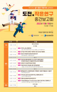 ‘행정안전부-한국지방행정연구원 도전.작은연구’ 중간보고회 포스터