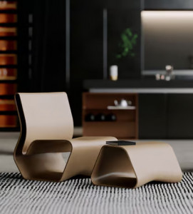 3D시스템즈 ‘EXT 1070 Titan’ 프린터로 생산한 MODEL No.의 에스커 의자