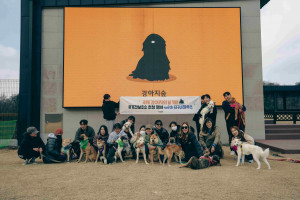 강아지숲이 ‘국제 강아지의 날’을 맞아 지난 20일 보호소 유기견 초청행사를 진행한 가운데