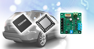 Toshiba: TB9103FTG, a gate driver IC for automotive brushed DC motors and the reference design “Automotive Brushed DC Motor Control Circuit Using TB9103FTG.” (Graphic: Business Wire)