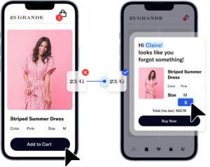 Customers abandoning a shopping cart can be greeted on the next app open or website visit with a fully functional shopping cart allowing them to make final selections and complete the purchase without replicating any code using Airship Custom Views.