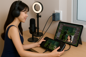 ‘엘리트 고(GC313pro)’를 활용해 아이패드로 휴대용 콘솔게임 스트리밍