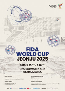 The FIDA World Cup Jeonju 2025 will take place from September 25 to 28 at Jeonju World Cup Stadium, bringing together over 2,500 athletes from 32 countries. The tournament will serve as a premier global platform for drone soccer, while also showcasing Jeonju’s rich culture and tourism.