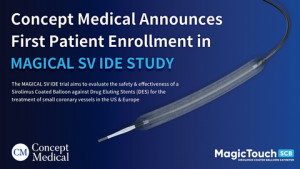 Concept Medical Announces First Patient Enrollment in MAGICAL-SV IDE Study