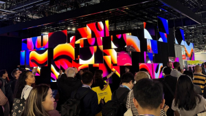 ‘In tune Monument’ 미디어아트 전시 모습(제공=에이프레임)