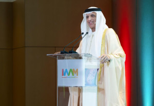 HH Sheikh Saud bin Saqr Al Qasimi-keynote speech at IWAM (Photo: AETOSWire)