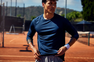 COOLMAX CloakFX™ fiber, the latest innovation from The LYCRA Company, helps garments appear drier by minimizing visible sweat marks and delivering moisture-wicking, cooling performance. Photo credit: The LYCRA Company