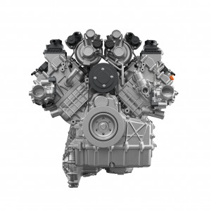 The front view of the HORSE W30 engine.