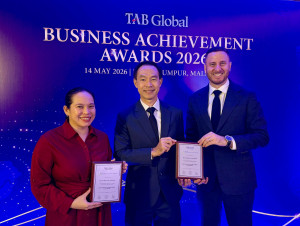 From left to right: Nicole Ranna Feliciano, Product Management and Payments Channel Head, Security Bank Corporation; Ong Chee Cheng, VP, Head of ASEAN, ACI Worldwide; Matthew Grech, VP, Head of Services, Asia Pacific, ACI Worldwide