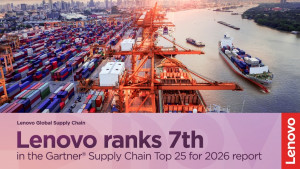 레노버가 2026년 ‘가트너 공급망 선도 상위 25개 기업(Gartner Supply Chain Top 25)’에서 역대 최고 순위인 글로벌 7위를 달성했다