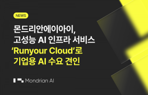 몬드리안에이아이는 B300을 포함한 고성능 AI 인프라를 Runyour Cloud 플랫폼을 통해 제공하고 있다