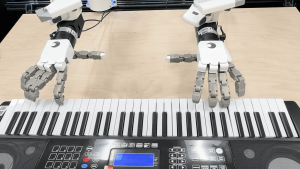 테솔로의 DG-5F-M을 활용한 스탠퍼드대학 연구팀의 양손 피아노 연주 프로젝트 ‘HandelBot’(사진=HandelBot GitHub)