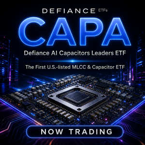 CAPA는 ‘BITA AI Capacitors Leaders Index’의 수익률을 추종하는 것을 목표로 하며, AI 인프라에 사용되는 첨단 커패시터와 수동 전자부품의 설계·제조·공급을 통해 상당한 매출을 창출하는 상장기업에 집중적으로 투자할 수 있도록 설계됐다