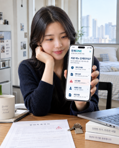 전세ONE 실행 화면 예시(AI 생성 이미지)